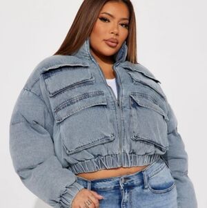 Fashion Nova Light Blue Jean Jacket